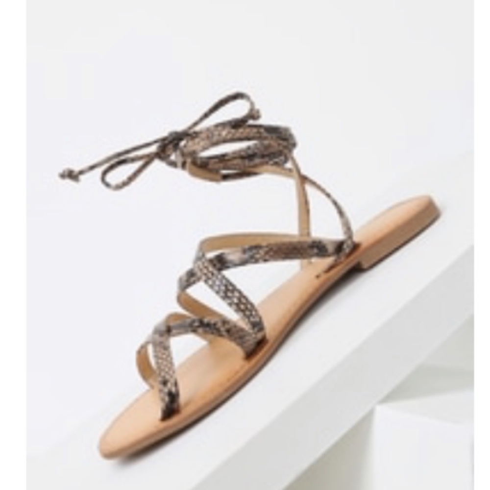 Caselli Snake Print Strappy Sandals